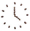 alarm clock of coffee grains