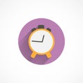Alarm clock flat icon with shadow. time icon Royalty Free Stock Photo