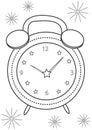 Alarm clock coloring page