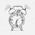 Alarm clock doodle illustration