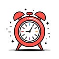 Alarm clock filled line design. Time schedule symbol
