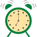 Alarm clock vector illustration. Wake up symbol
