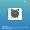 Alarm Clock Icon - Blue Sticker button Royalty Free Stock Photo
