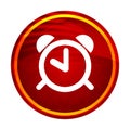 Alarm clock icon creative red round button illustration design Royalty Free Stock Photo