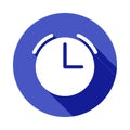 alarm clock icon in Flat long shadow style