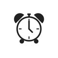 Alarm clock icon isolated on white background. Time retro symbol. Classic old alarm Royalty Free Stock Photo