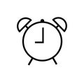 alarm clock icon on legs vector illustration