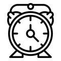 Alarm clock icon outline vector. Student club