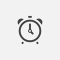 Alarm clock icon Vector illustration isolated on white . Royalty Free Stock Photo