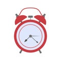 Alarm clock illustration. School supply flat design. Back to school. Alarm clock for morning awakening icon