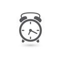 Alarm clock isolated icon. Alarm clock isolated on a white background.