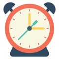 Alarm clock Isolated Vector Illustration Icon editable Royalty Free Stock Photo