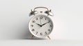 Alarm clock isolated on white background. Generative AI Royalty Free Stock Photo