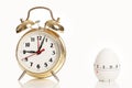 Alarm clock and kitchen timer Royalty Free Stock Photo