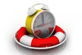 Alarm clock with Life Buoy Royalty Free Stock Photo