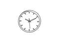 Alarm clock, line drawing style,vector design