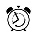 Alarm clock line icon, outline vector sign