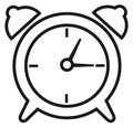 Alarm clock line icon. Time reminder symbol Royalty Free Stock Photo