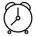 Alarm clock line icon. Time vector illustration isolated on white. Clock outline style design, designed for web and app Royalty Free Stock Photo