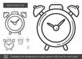 Alarm clock line icon. Royalty Free Stock Photo