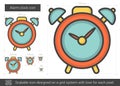 Alarm clock line icon. Royalty Free Stock Photo
