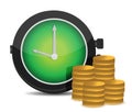 Alarm clock and money Royalty Free Stock Photo