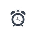 Alarm Clock related vector glyph icon.