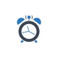 Alarm Clock related vector glyph icon.