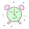 Alarm clock retro vector icon. Royalty Free Stock Photo
