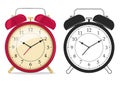 Alarm Clock. Retro Wake Up Symbol. Ringing reminder. Time Icon. Vector Royalty Free Stock Photo