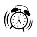 Alarm clock ringing, vector illustration