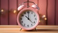 Alarm clock ringing, waking up to countdown, time is ticking generated by AI Royalty Free Stock Photo