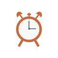 Alarm clock or ringing watches vector illustration in flat design style, jam waker or wake up clock clip art Royalty Free Stock Photo