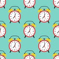 Alarm Clock Seamless Pattern Royalty Free Stock Photo