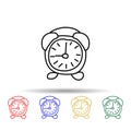 alarm clock sketch multi color style icon. Simple thin line, outline vector of education icons for ui and ux, website or mobile Royalty Free Stock Photo