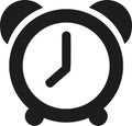 Alarm clock symbol