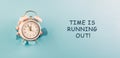 Alarm clock, time is running out, reminder and planning, finish a deadline, timetable and stress, countdown Royalty Free Stock Photo
