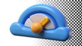 Alarm clock timekeeping device for wake up and schedule reminder png transparent image Generative AI