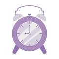 Alarm clock vector icon isolated on white background. Illustration of a clock in a flat style. The concept of there Royalty Free Stock Photo