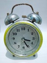 An alarm clock that is very rarely used. Antique items with ancient designs.