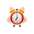 Alarm clock with vibration. Vector icon.