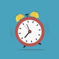 Alarm clock. Wake-up time. Pop art style. Vector.