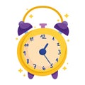 Alarm clock wakeup time cartoon icon