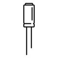 Alarm diode icon outline vector. Bulb component