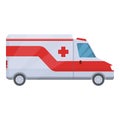 Alarm emergency icon cartoon vector. Ambulance car