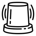 Alarm flasher icon, outline style