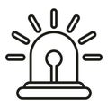 Alarm flasher icon outline vector. Help alarm