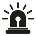 Alarm flasher icon simple vector. Help alarm Royalty Free Stock Photo