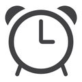 Alarm glyph icon, web and mobile, clock sign Royalty Free Stock Photo