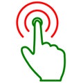 Alarm hand pressure icon